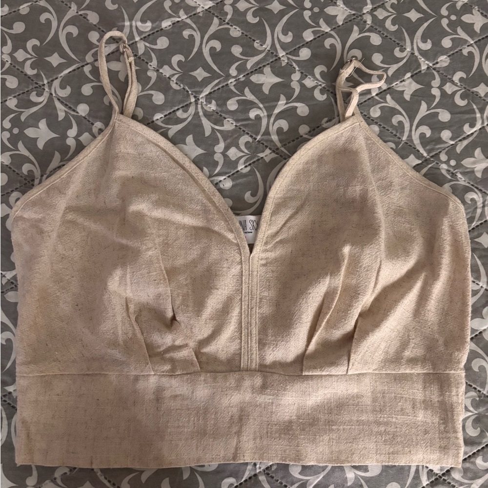 Sienna Sky Beige Linen Set